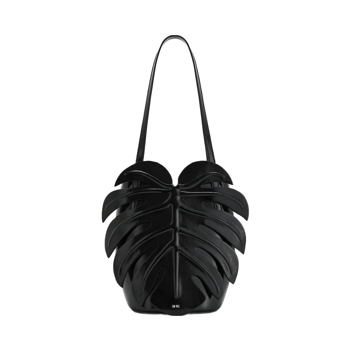 JW PEI Cecelia Leaf Shape Shoulder Bag Black - HypeFly India View 1