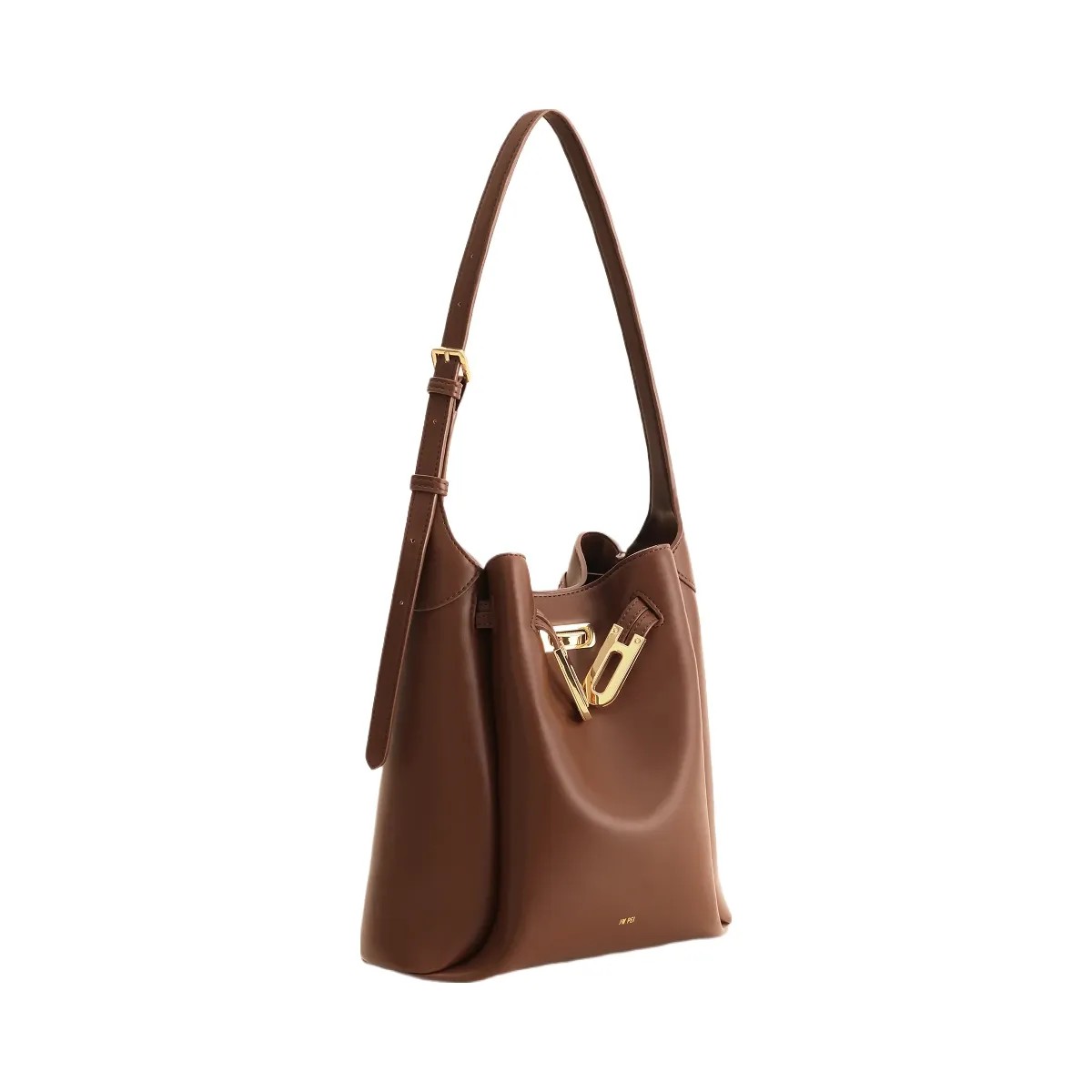 JW PEI Charlene Double Buckle Hobo Bag Brown - HypeFly India View 2