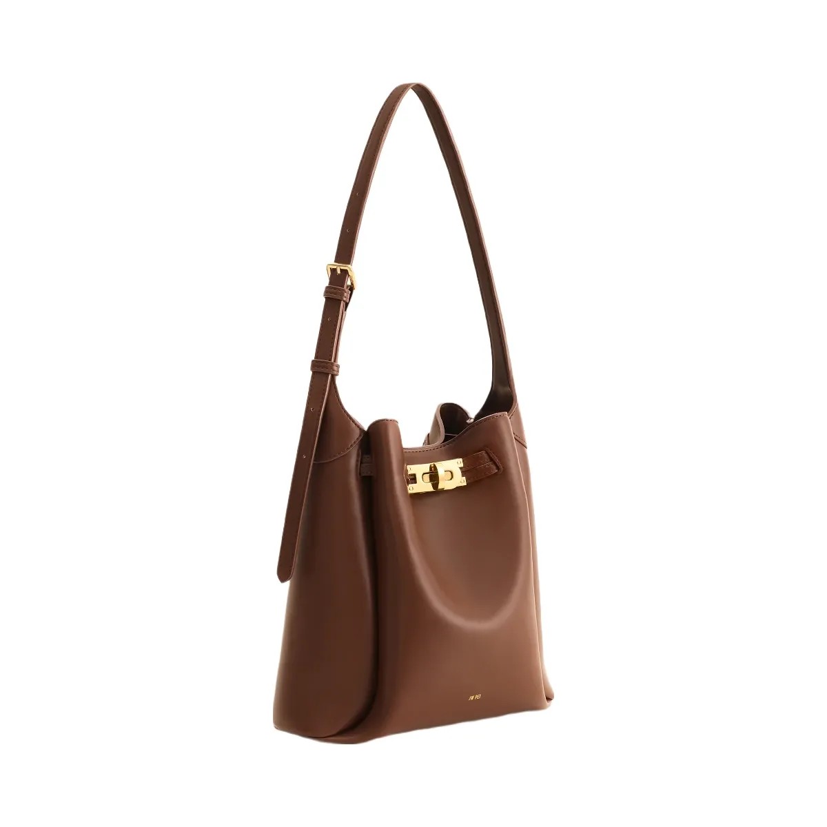 JW PEI Charlene Double Buckle Hobo Bag Brown - HypeFly India View 3