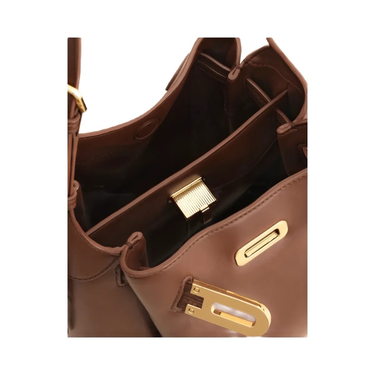 JW PEI Charlene Double Buckle Hobo Bag Brown - HypeFly India View 5