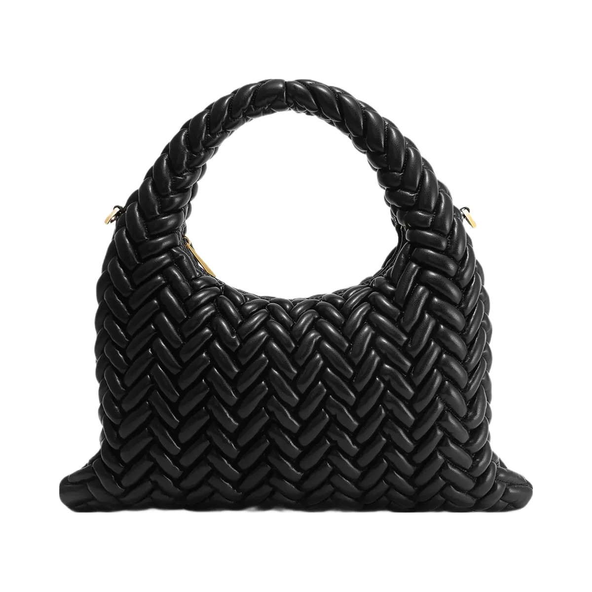 JW PEI Cora Quilting Handle Bag Black - HypeFly India View 1
