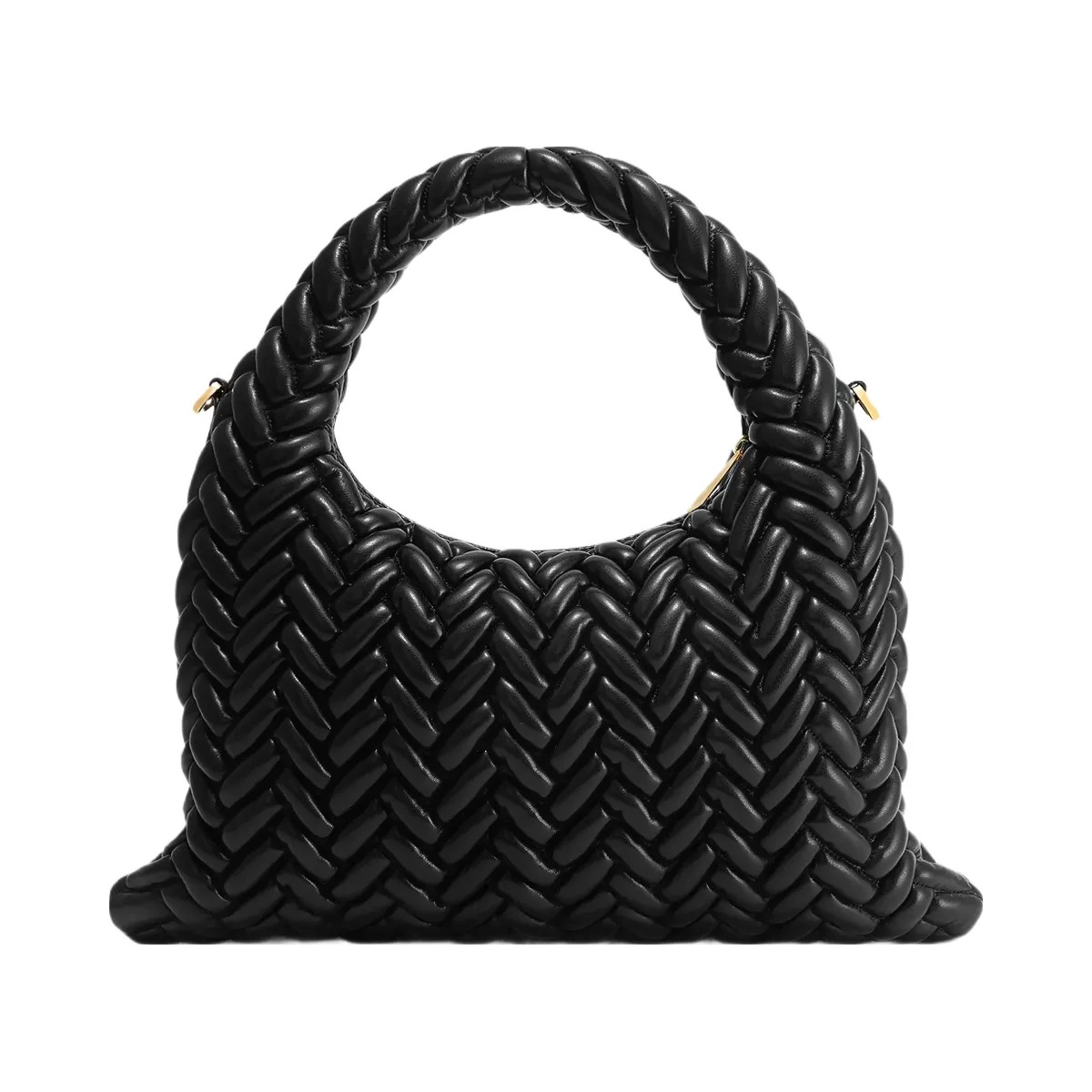 JW PEI Cora Quilting Handle Bag Black - HypeFly India View 3