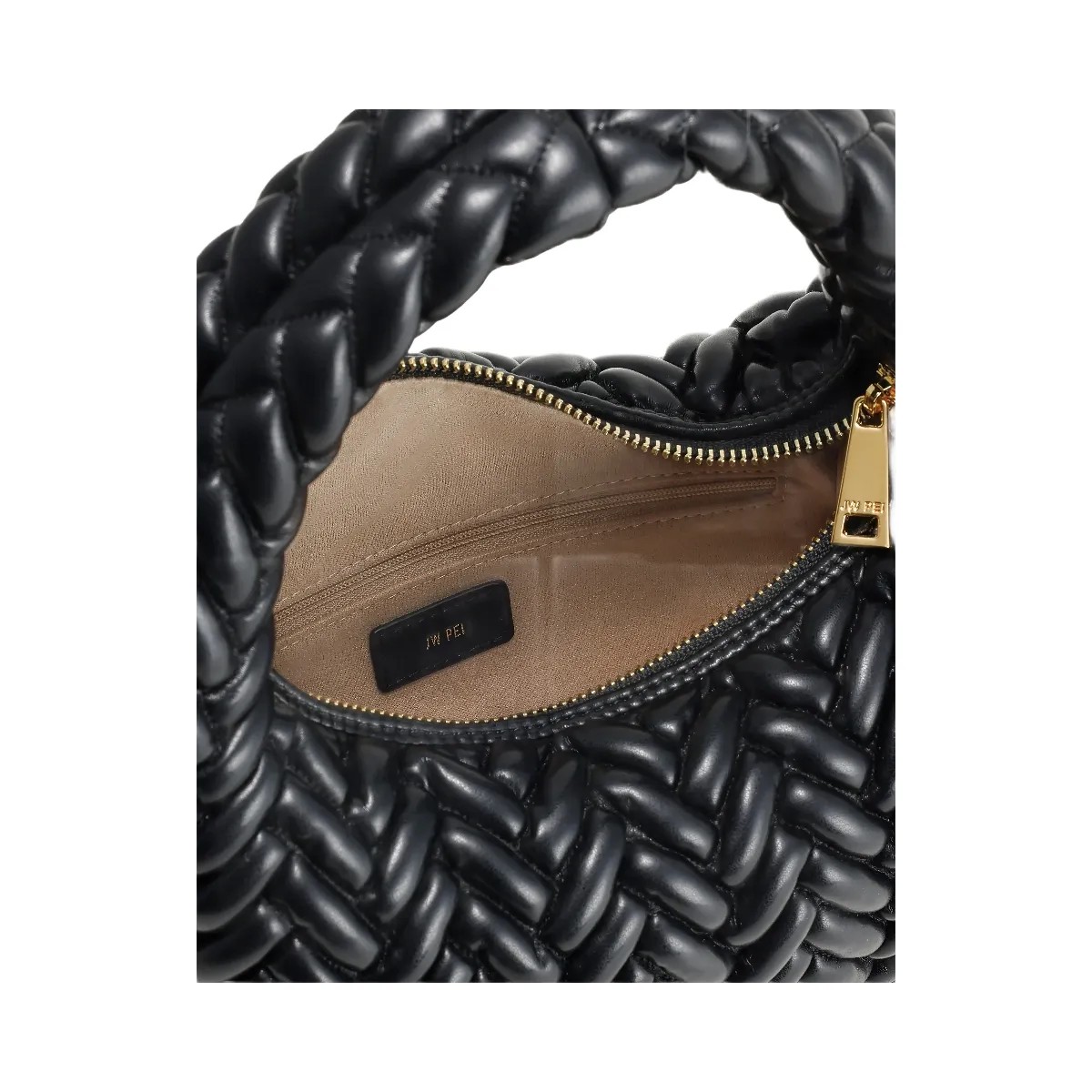 JW PEI Cora Quilting Handle Bag Black - HypeFly India View 4