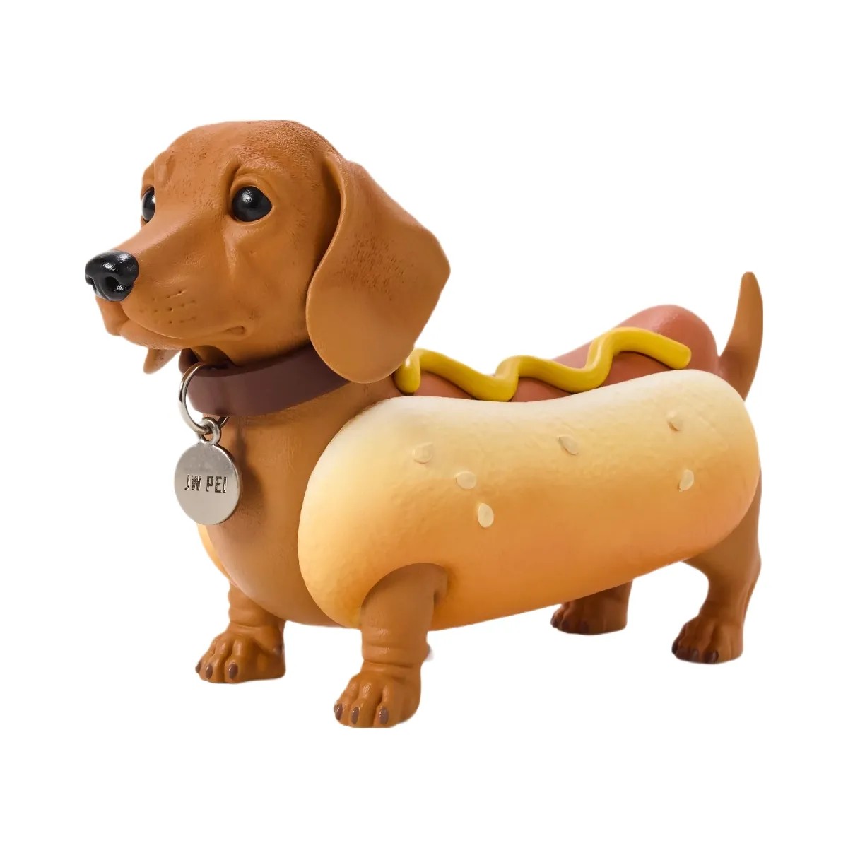 JW PEI Dachshund Hot Dog Bag Brown/Yellow - HypeFly India View 1