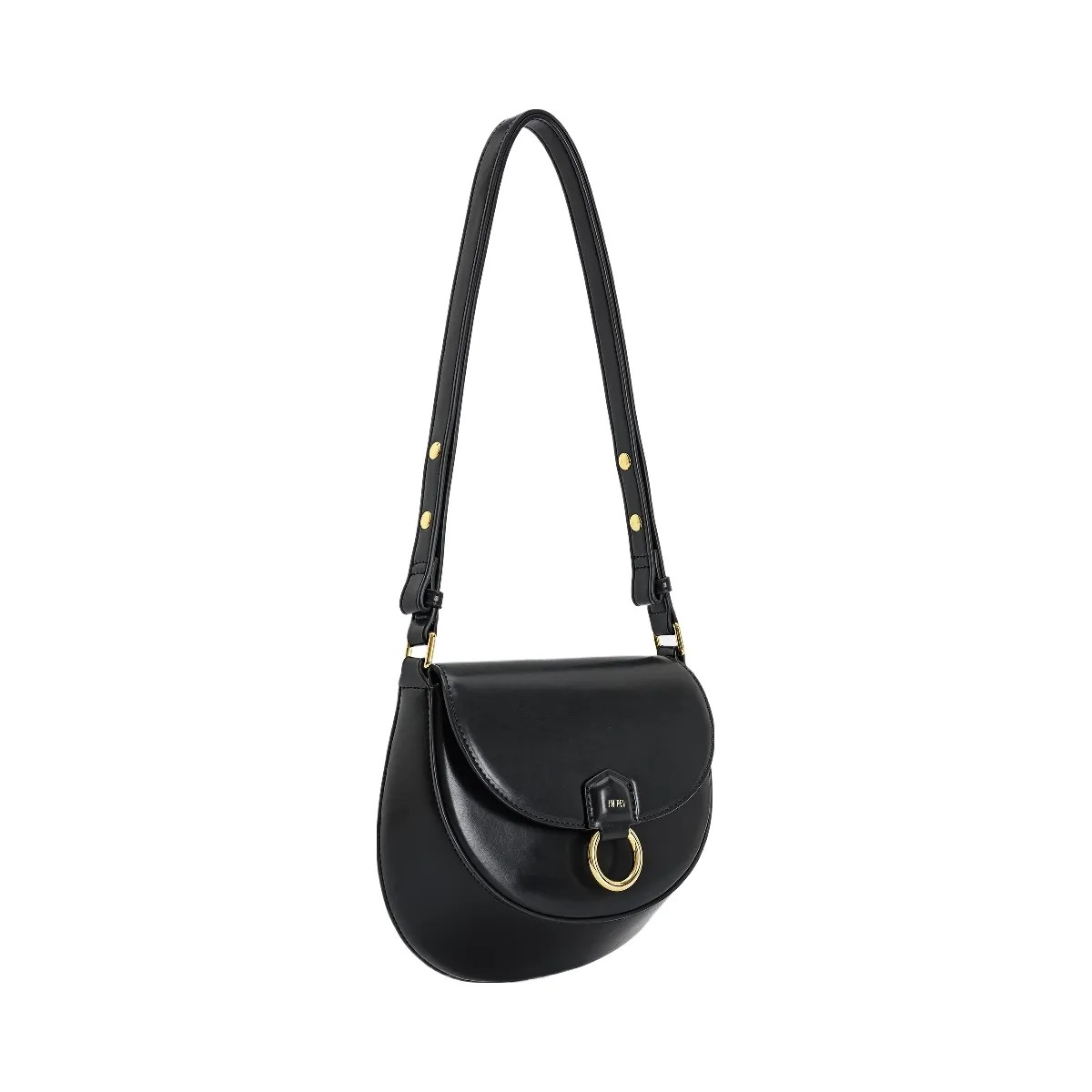 JW PEI Diana Ring Flap Saddle Bag Black - HypeFly India View 3