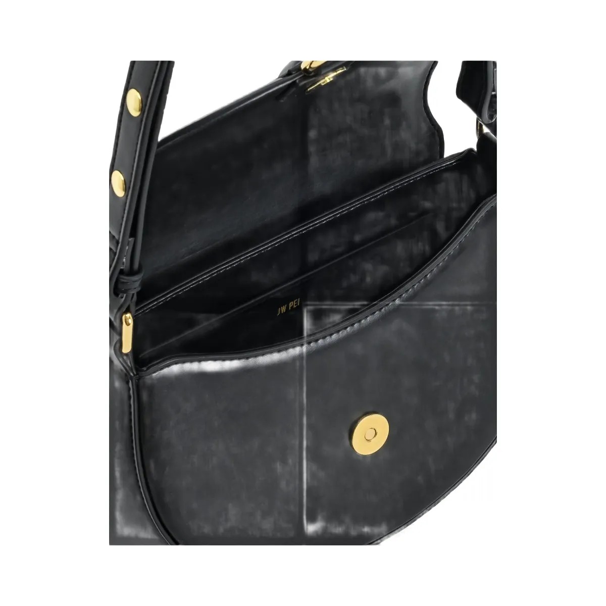 JW PEI Diana Ring Flap Saddle Bag Black - HypeFly India View 5