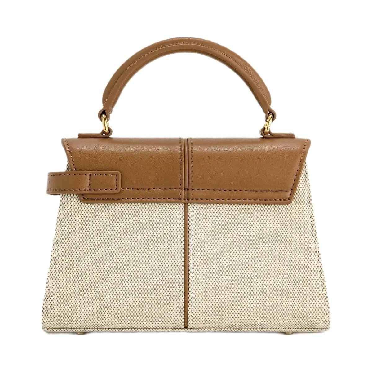 JW PEI Elise Top Handle Bag Brown Canvas - HypeFly India View 4