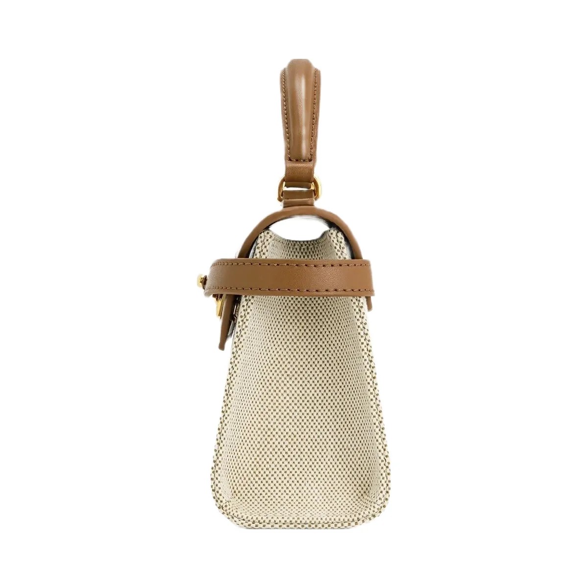 JW PEI Elise Top Handle Bag Brown Canvas - HypeFly India View 5