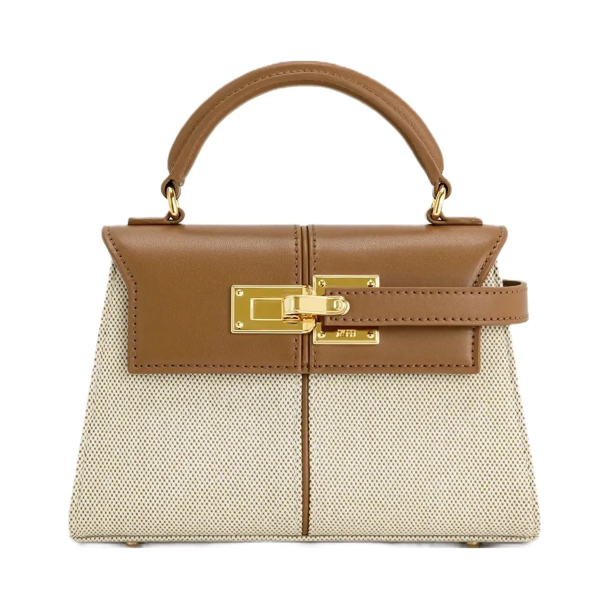 JW PEI Elise Top Handle Bag Brown Canvas - HypeFly India View 6