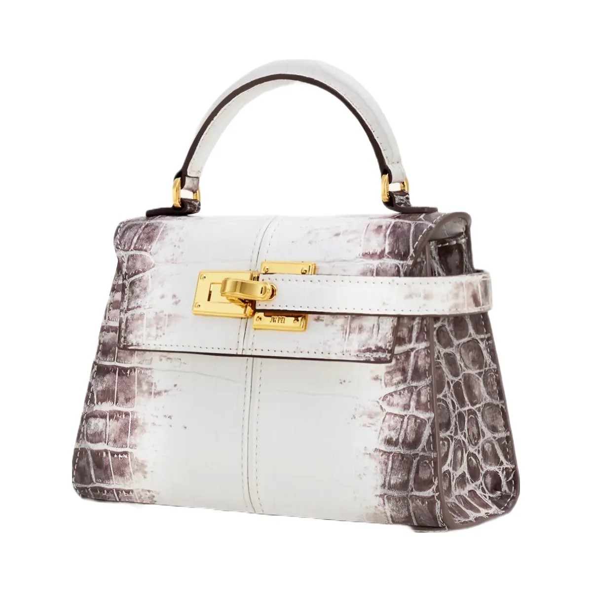 JW PEI Elise Top Handle Bag White Croc - HypeFly India View 2