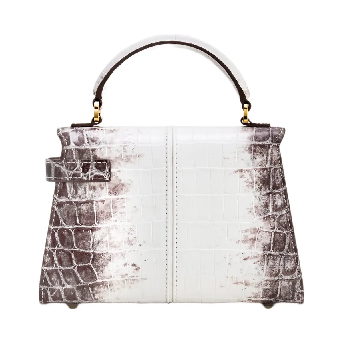 JW PEI Elise Top Handle Bag White Croc - HypeFly India View 3