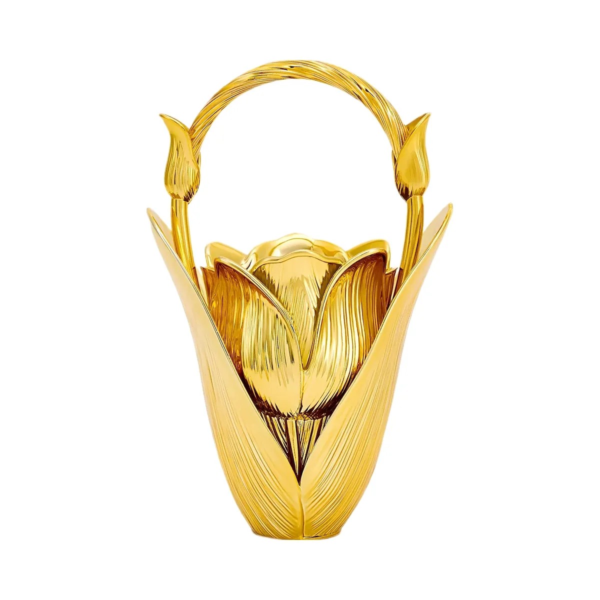 JW PEI Ella Tulip Vase Top Handle Bag Gold - HypeFly India View 1