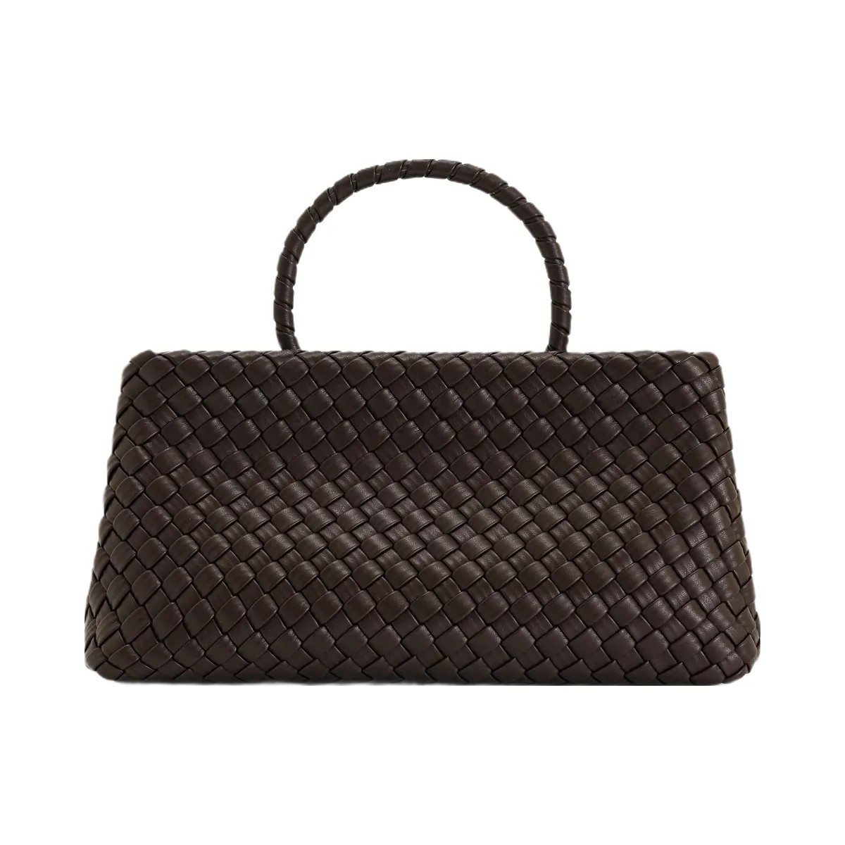JW PEI Elora Woven Tote Bag Dark Brown - HypeFly India View 4