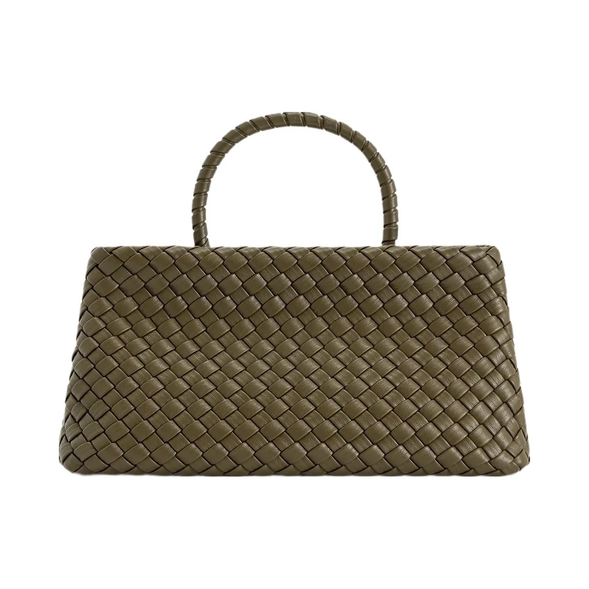 JW PEI Elora Woven Tote Bag Dark Olive - HypeFly India View 3