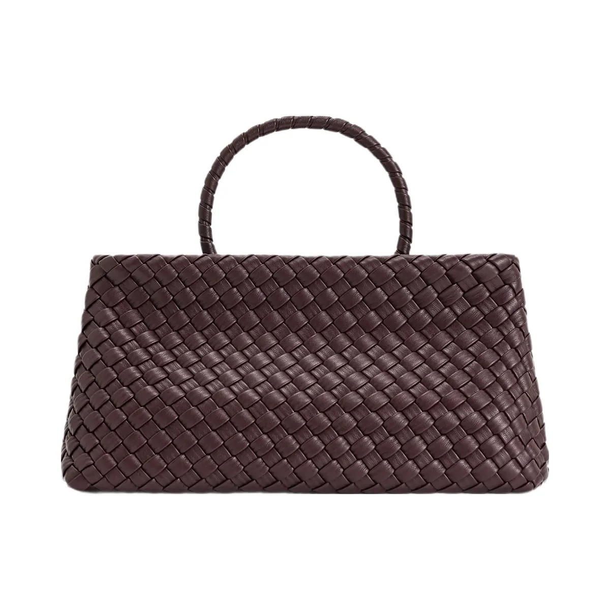 JW PEI Elora Woven Tote Bag Deep Burgundy - HypeFly India View 3