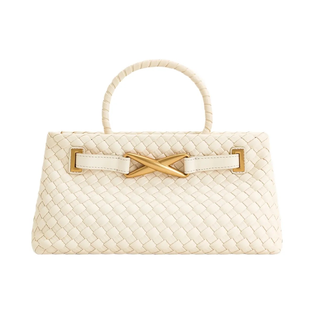 JW PEI Elora Woven Tote Bag White - HypeFly India View 1