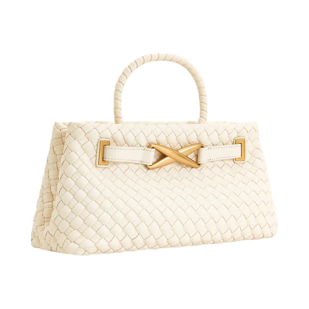 JW PEI Elora Woven Tote Bag White - HypeFly India View 3