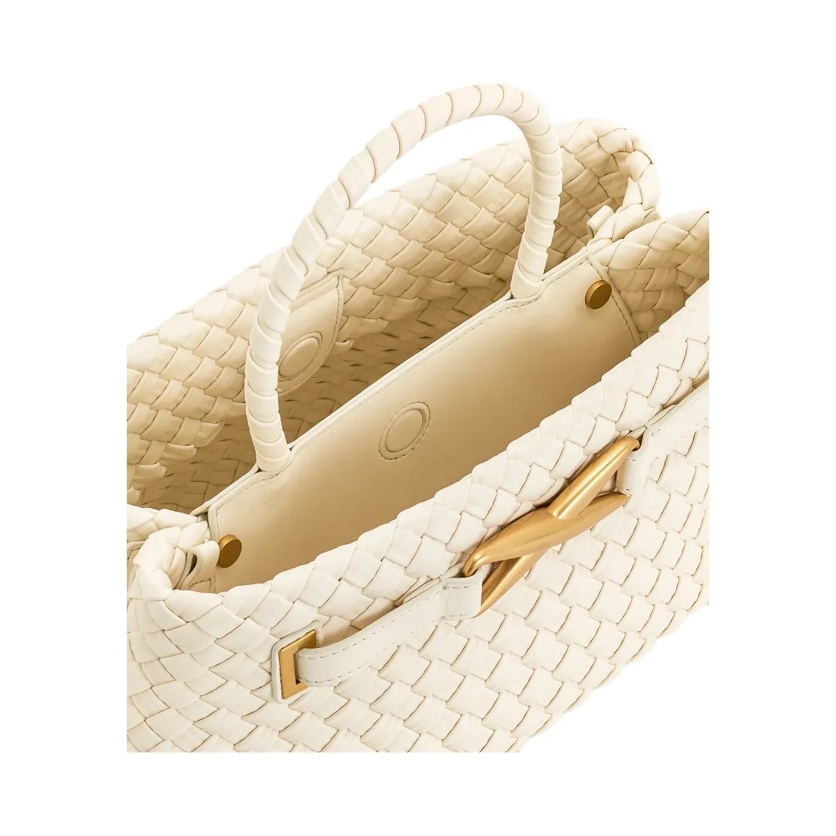JW PEI Elora Woven Tote Bag White - HypeFly India View 5