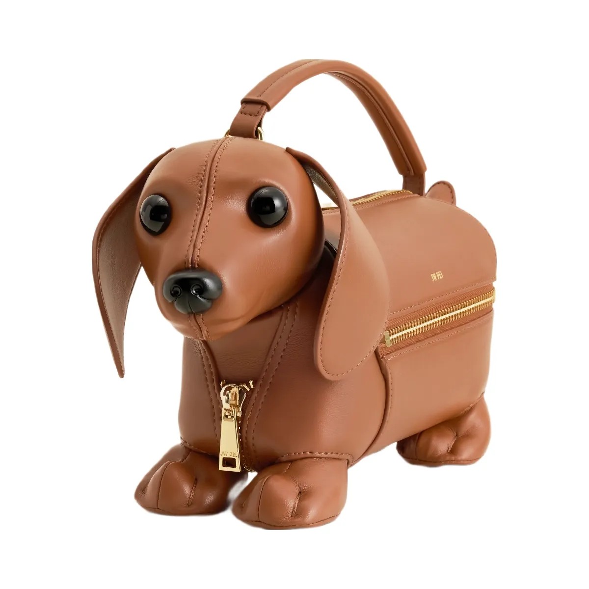 JW PEI Emilia Dog Shaped Bag Brown - HypeFly India View 1