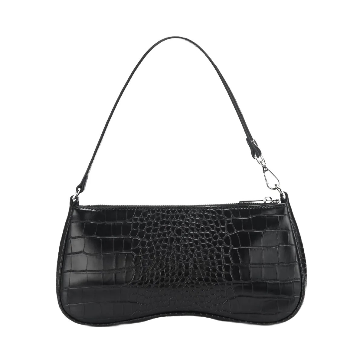 JW PEI Eva Shoulder Handbag Black Croc - HypeFly India View 1