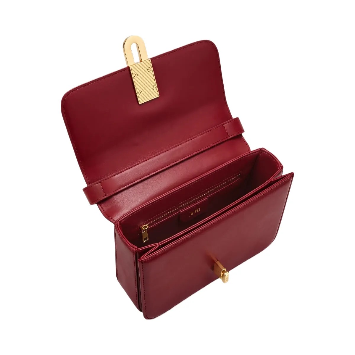 JW PEI Evania Lock Shoulder Bag Red - HypeFly India View 4