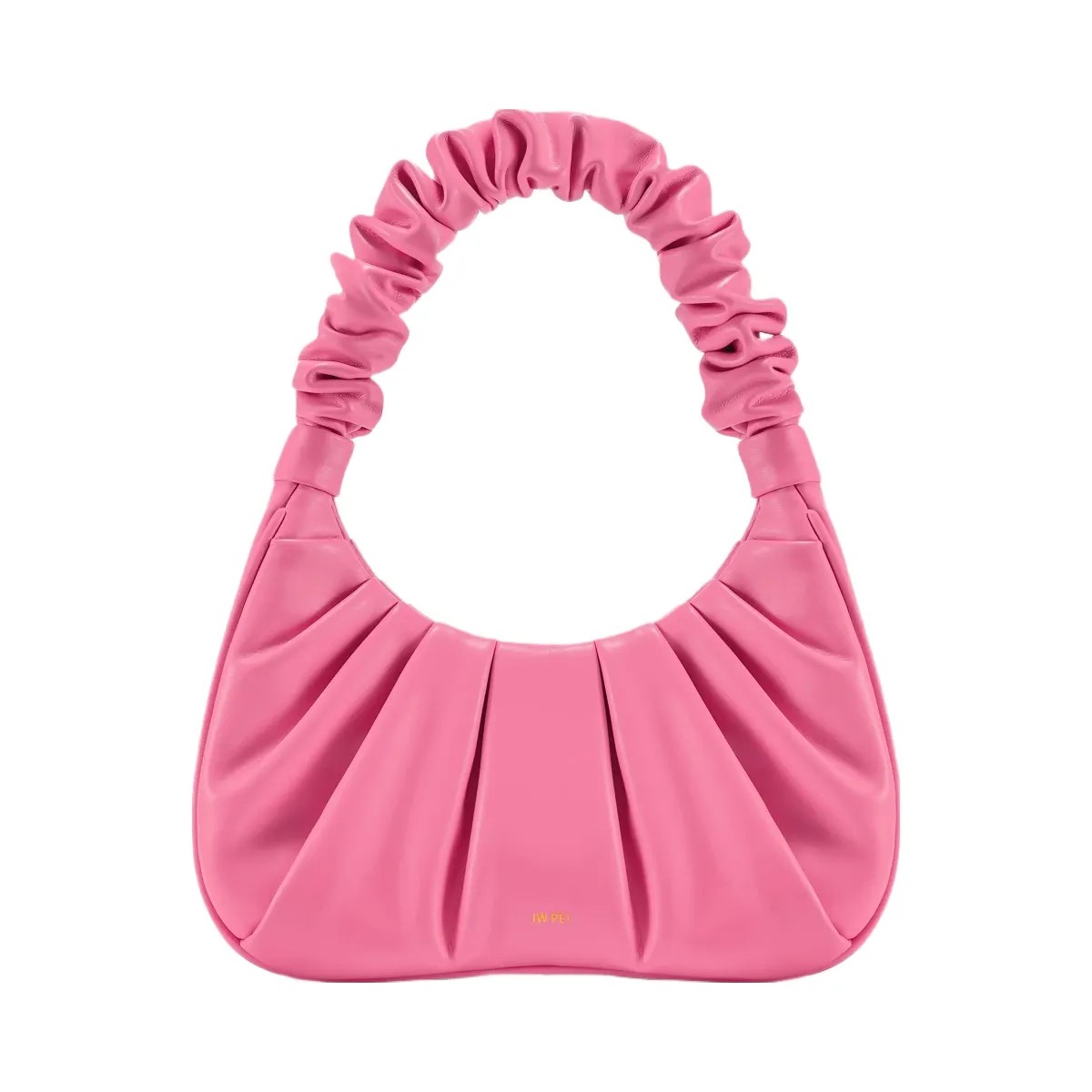 JW PEI Gabbi Ruched Hobo Handbag Pink - HypeFly India View 1