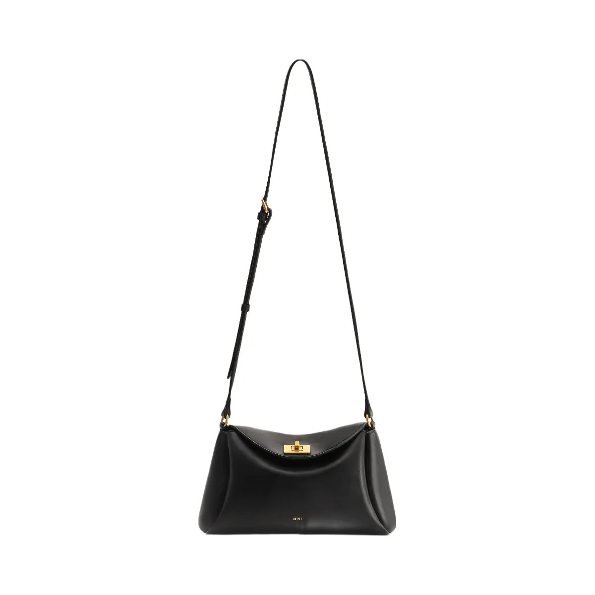 JW PEI Greta Twist Lock Crossbody Bag Black - HypeFly India View 1