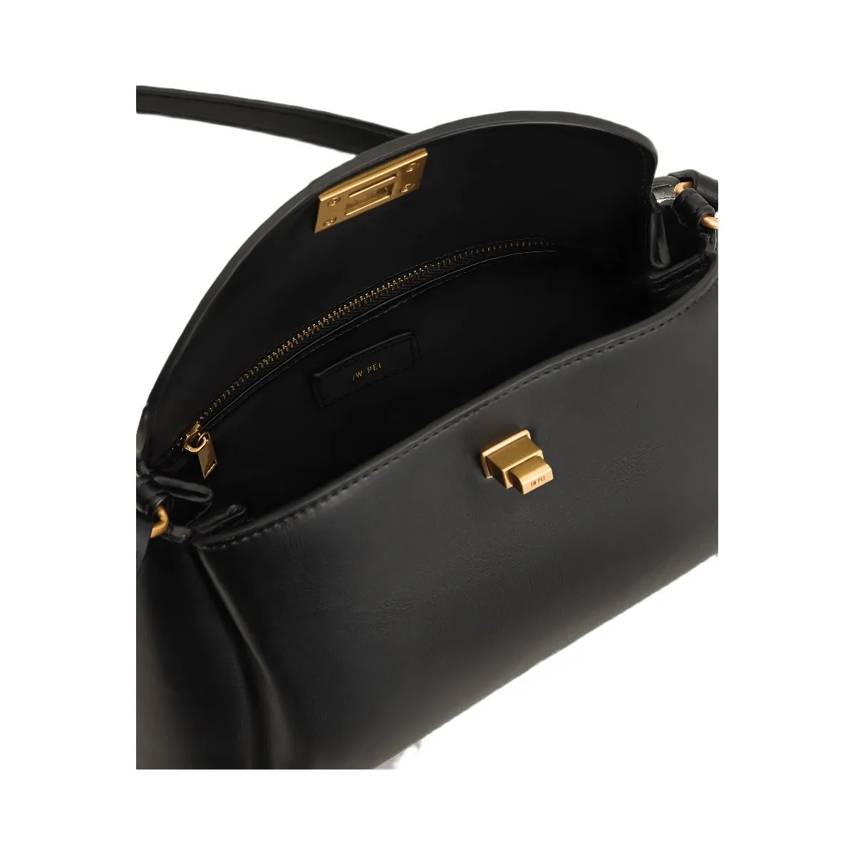 JW PEI Greta Twist Lock Crossbody Bag Black - HypeFly India View 4