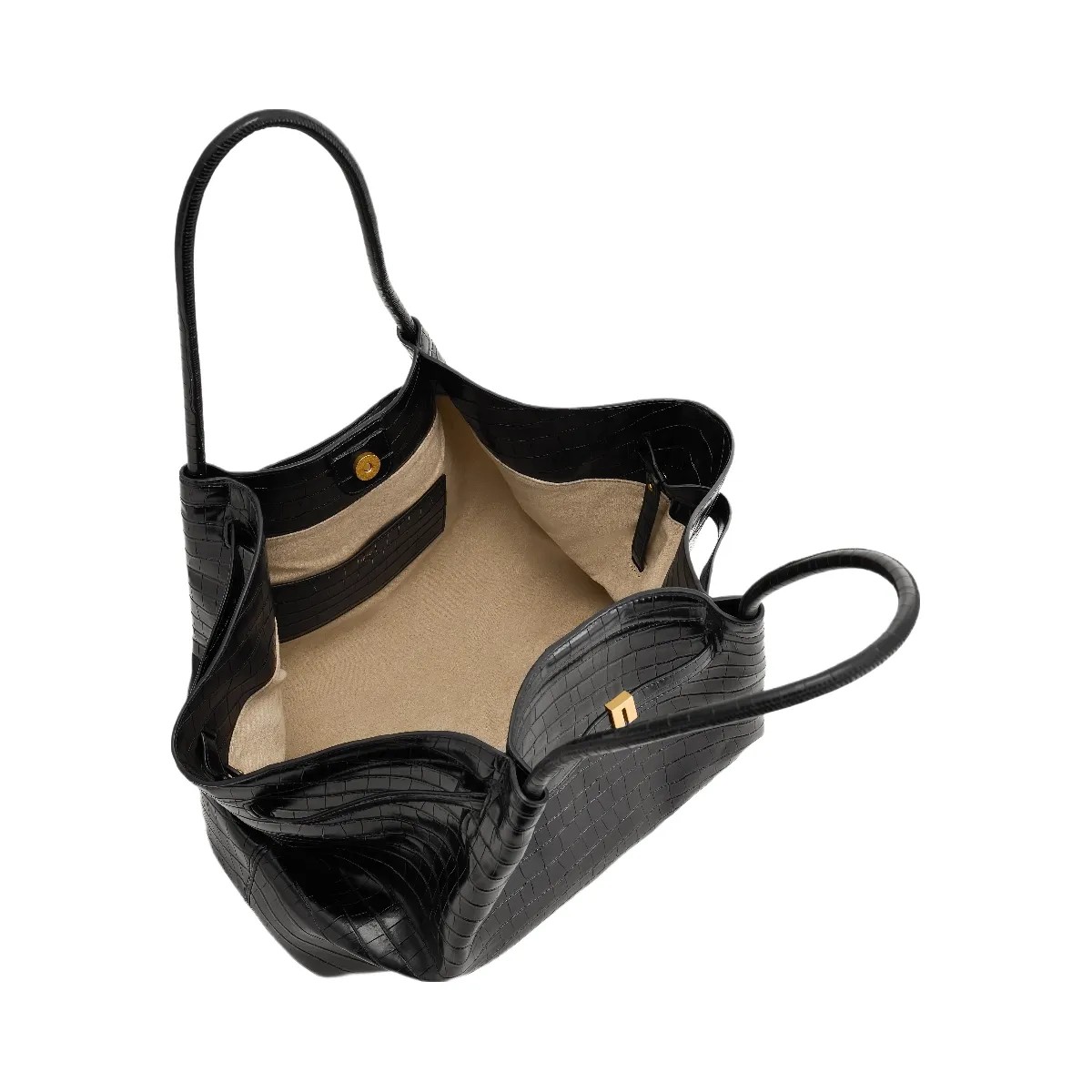JW PEI Hana Large Tote Bag Black Croc - HypeFly India View 4