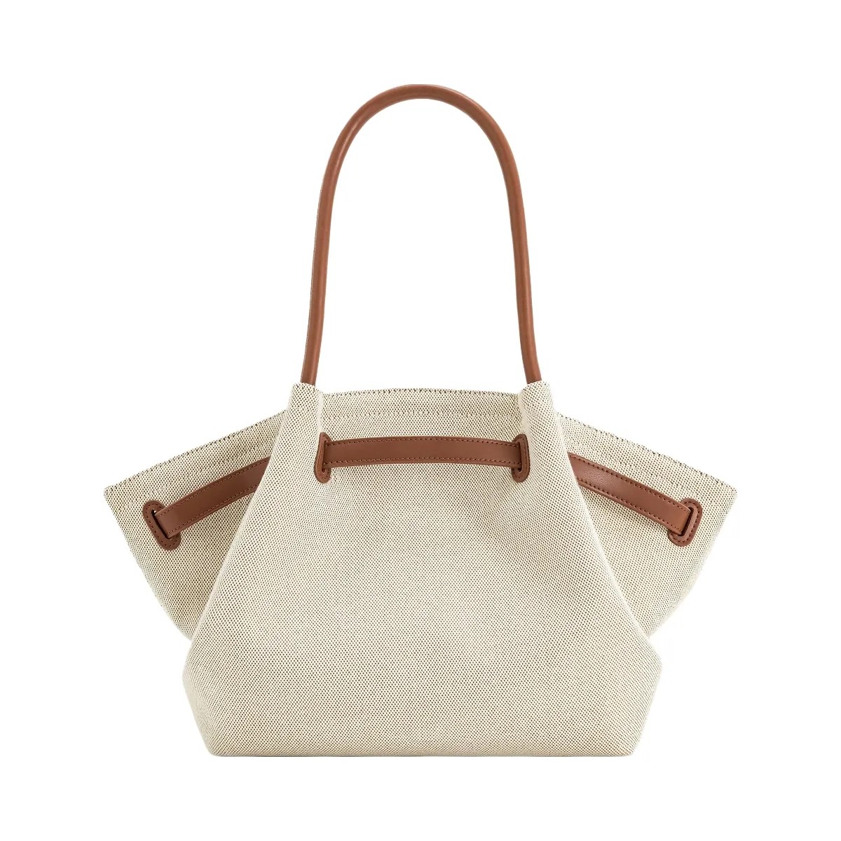 JW PEI Hana Large Tote Bag Brown Canvas - HypeFly India View 3