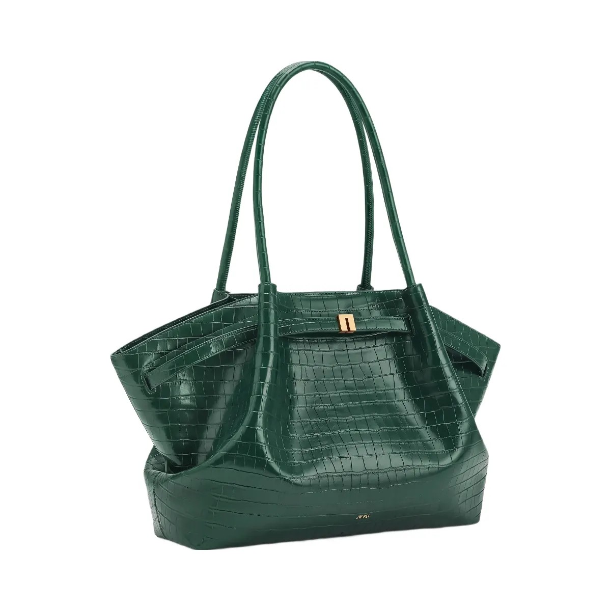 JW PEI Hana Large Tote Bag Green Croc - HypeFly India View 2