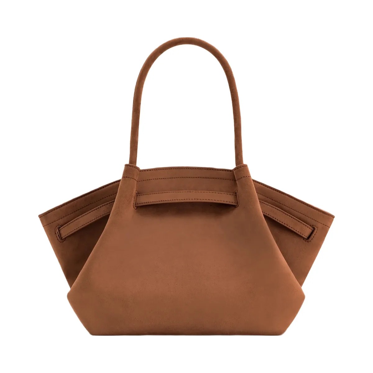 JW PEI Hana Medium Faux Suede Tote Bag Brown - HypeFly India View 5