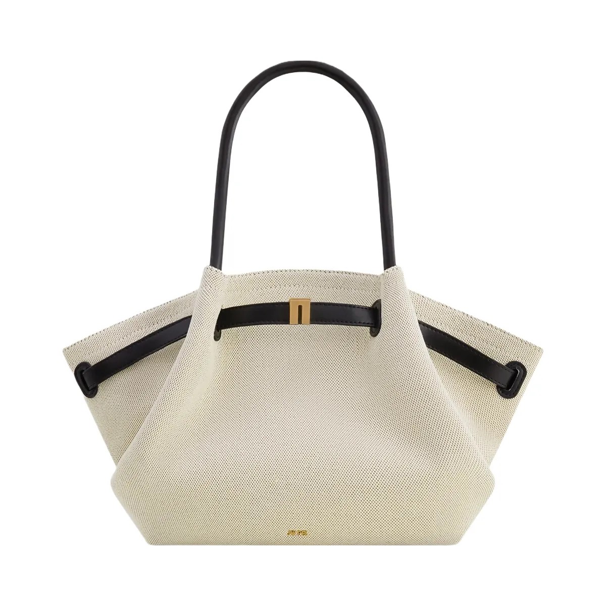 JW PEI Hana Medium Tote Bag Black Canvas - HypeFly India View 1
