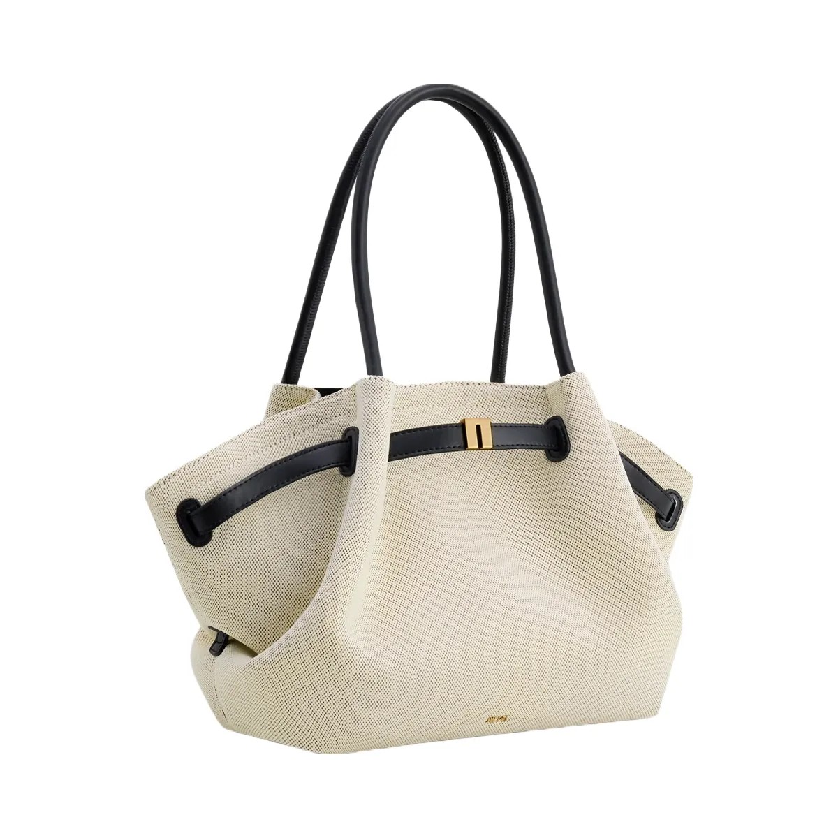 JW PEI Hana Medium Tote Bag Black Canvas - HypeFly India View 3