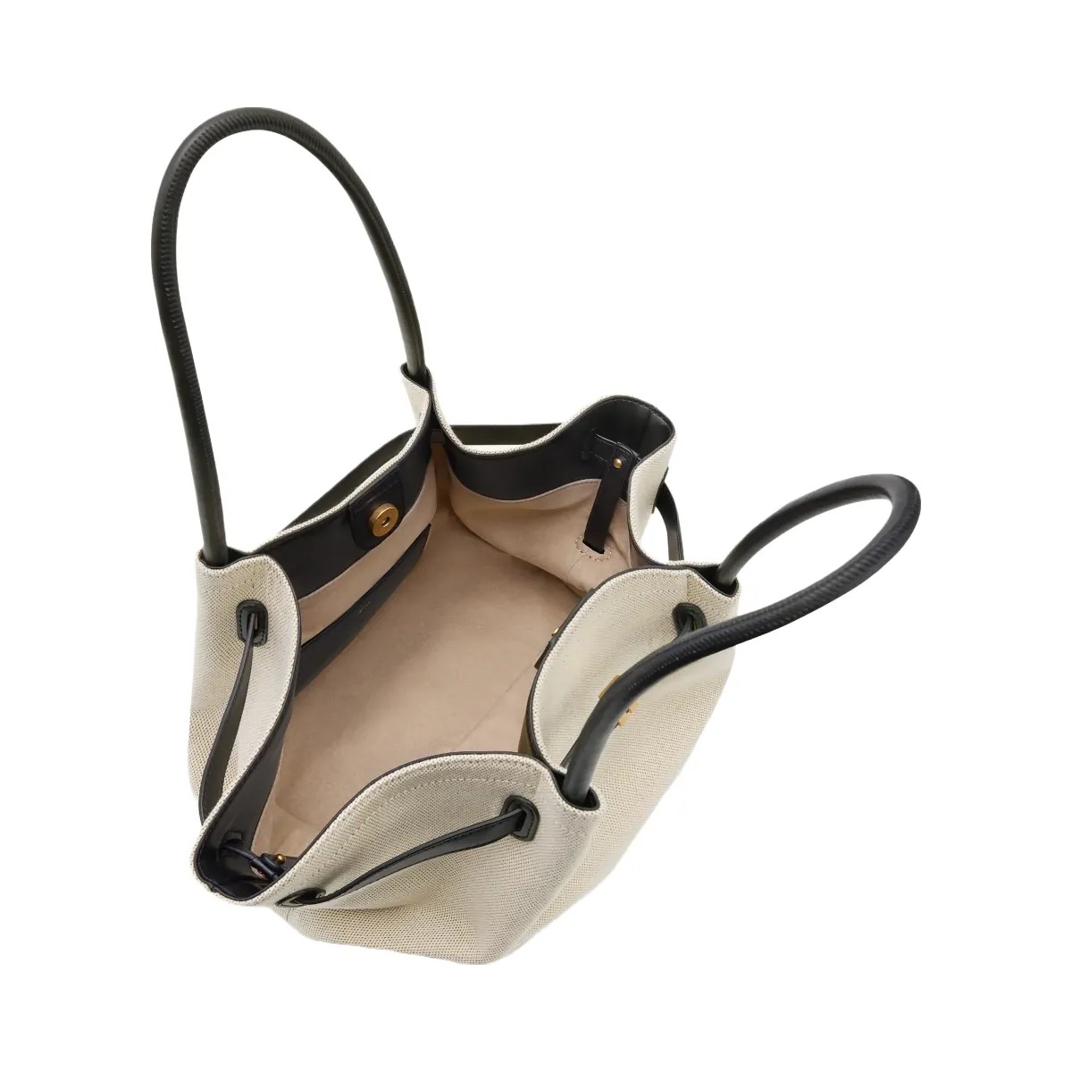JW PEI Hana Medium Tote Bag Black Canvas - HypeFly India View 5