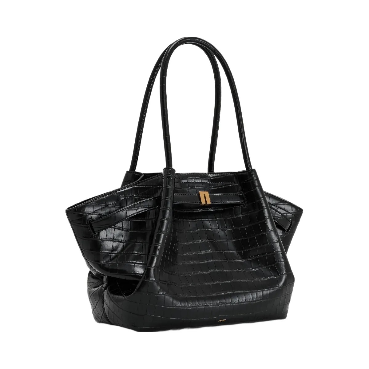 JW PEI Hana Medium Tote Bag Black Croc - HypeFly India View 4
