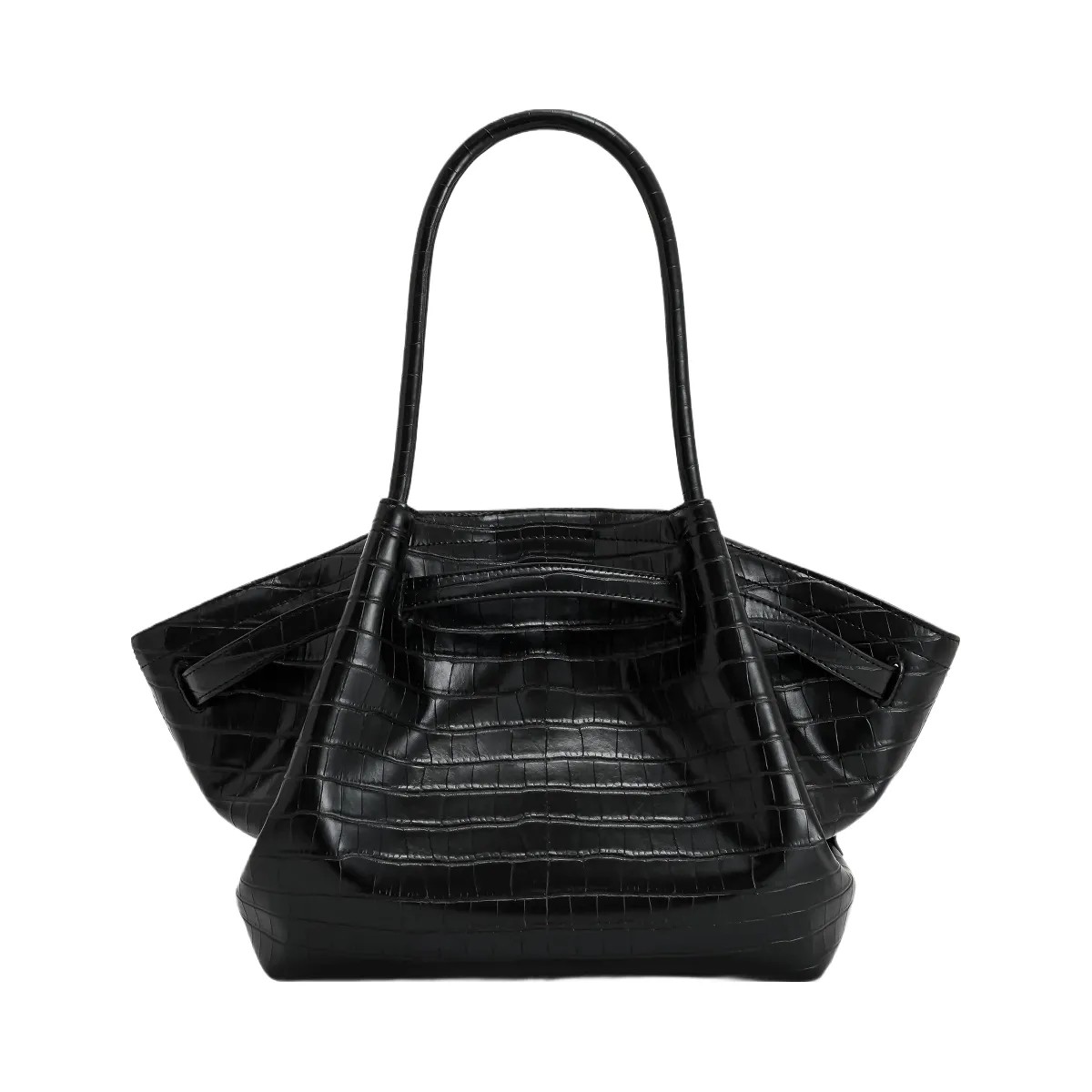 JW PEI Hana Medium Tote Bag Black Croc - HypeFly India View 5