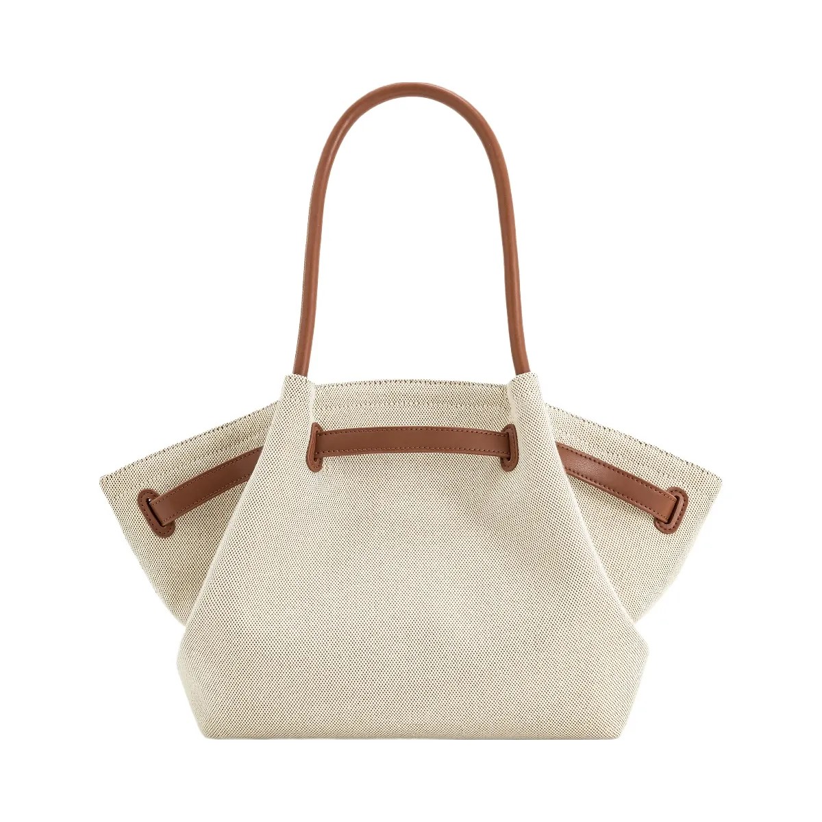 JW PEI Hana Medium Tote Bag Brown Canvas - HypeFly India View 4