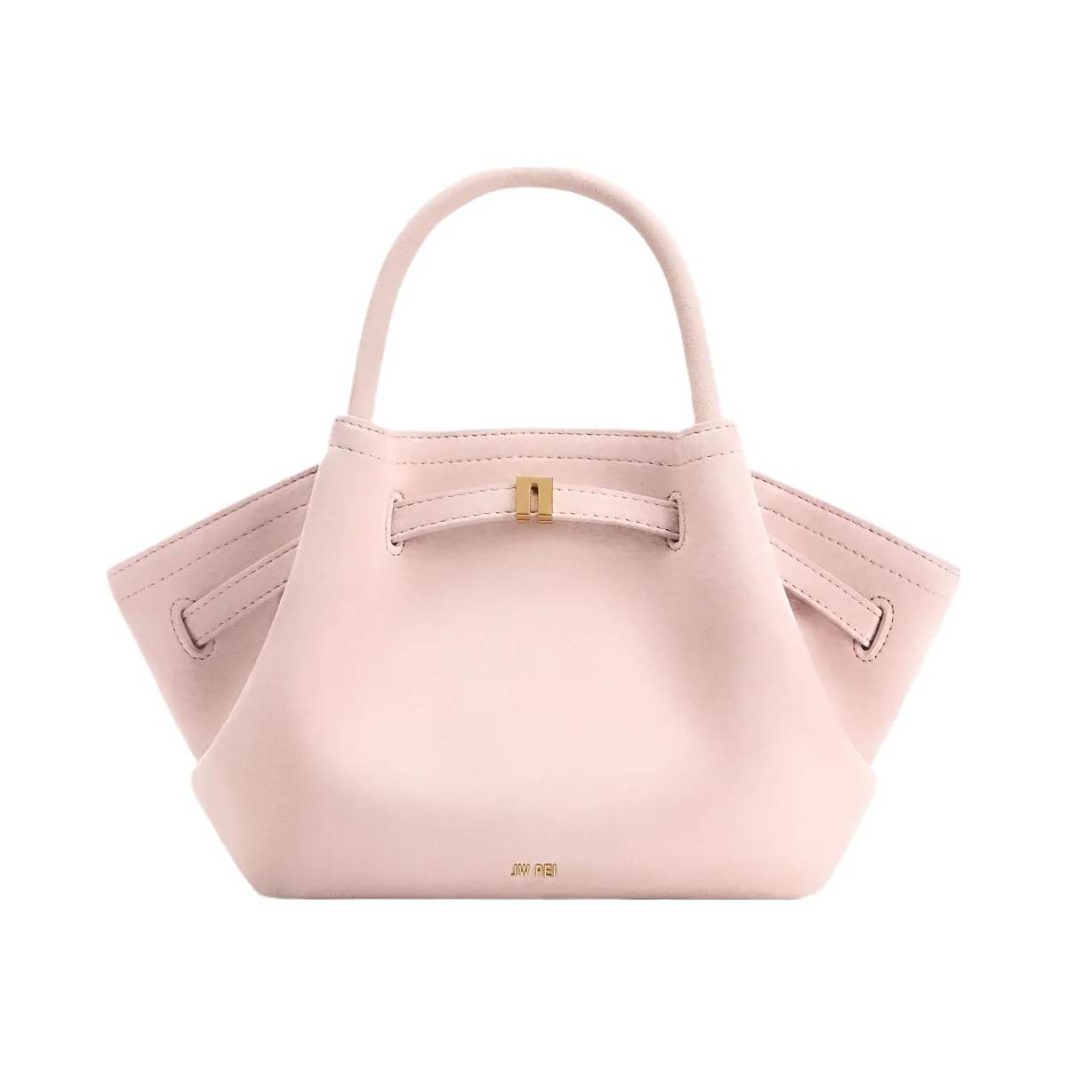 JW PEI Hana Mini Faux Suede Tote Bag Pink - HypeFly India View 1