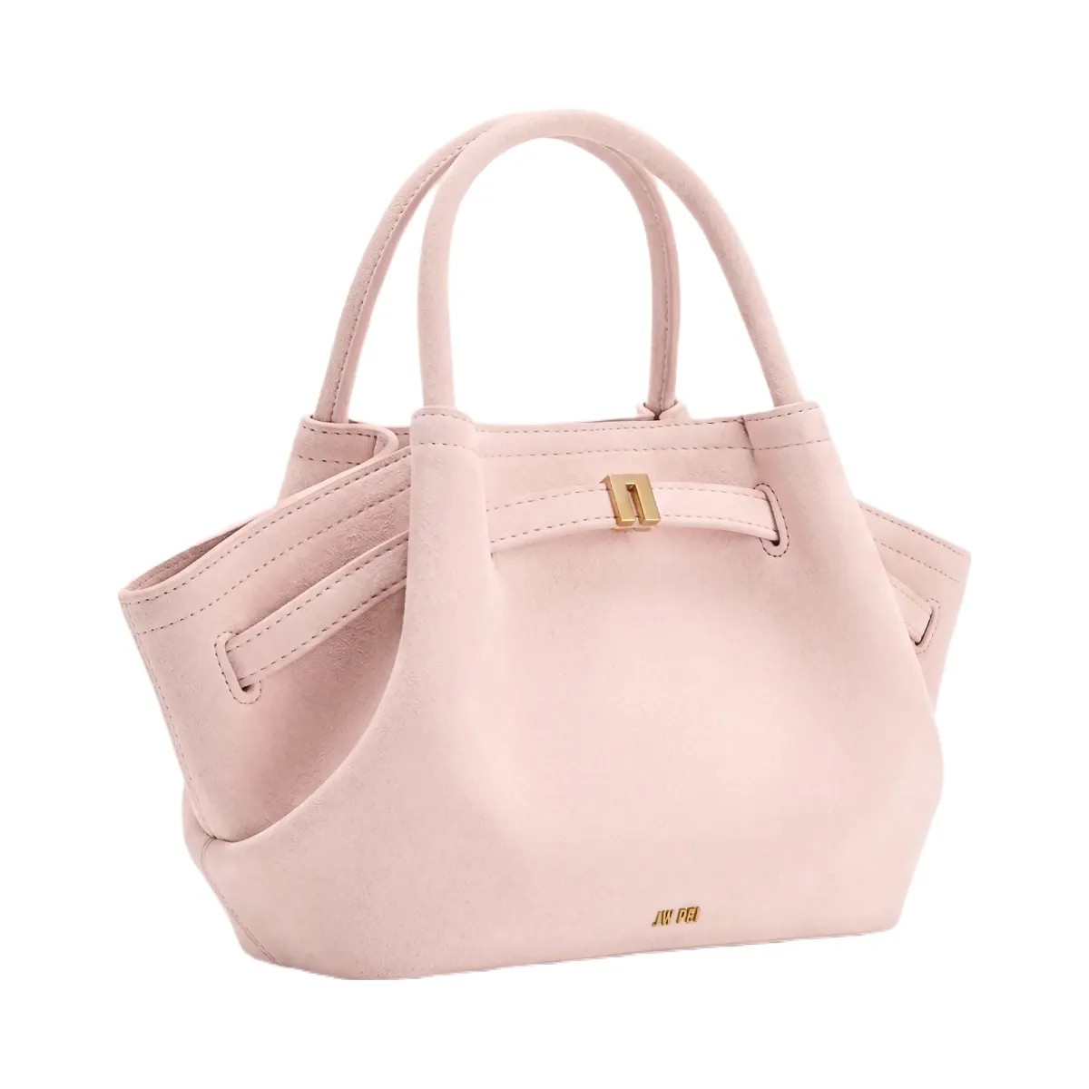 JW PEI Hana Mini Faux Suede Tote Bag Pink - HypeFly India View 2