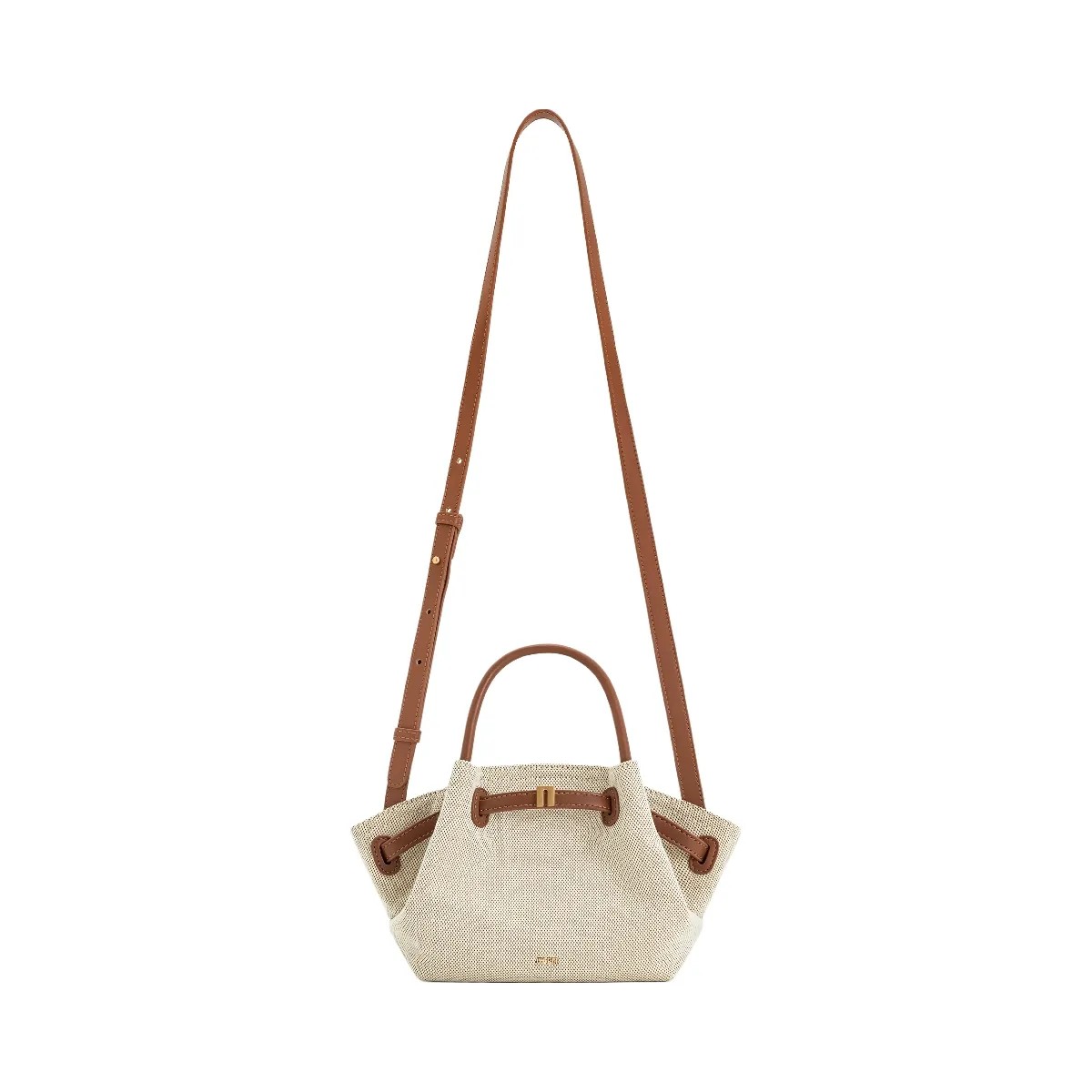 JW PEI Hana Mini Tote Bag Brown Canvas - HypeFly India View 3