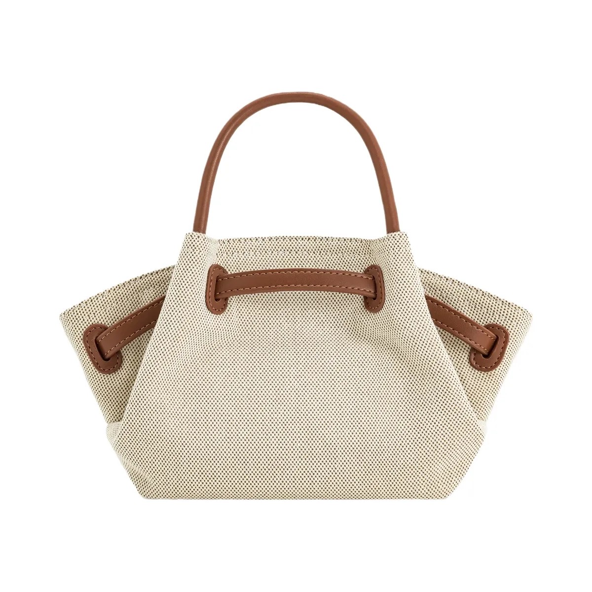 JW PEI Hana Mini Tote Bag Brown Canvas - HypeFly India View 5