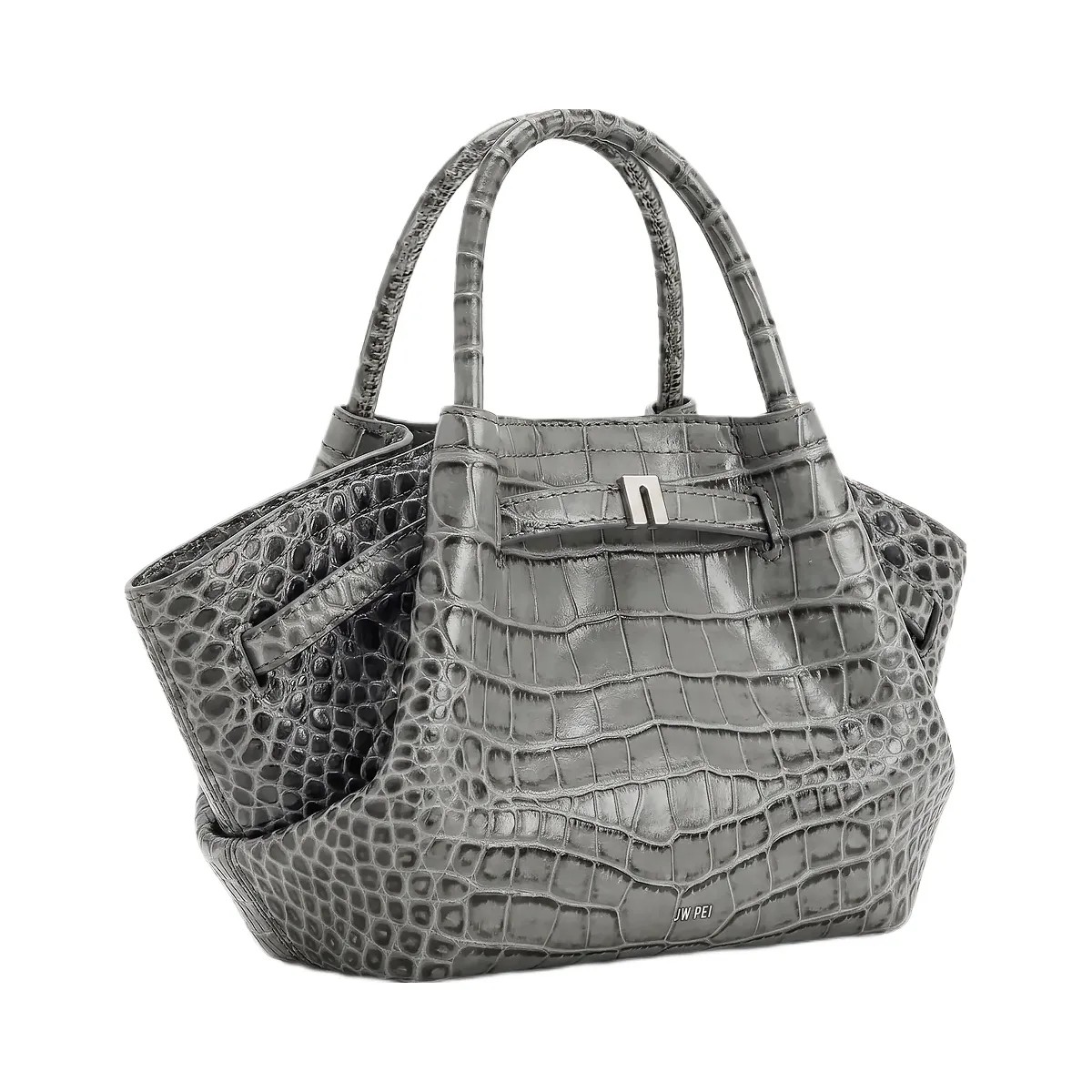 JW PEI Hana Mini Tote Bag Grey Croc - HypeFly India View 2