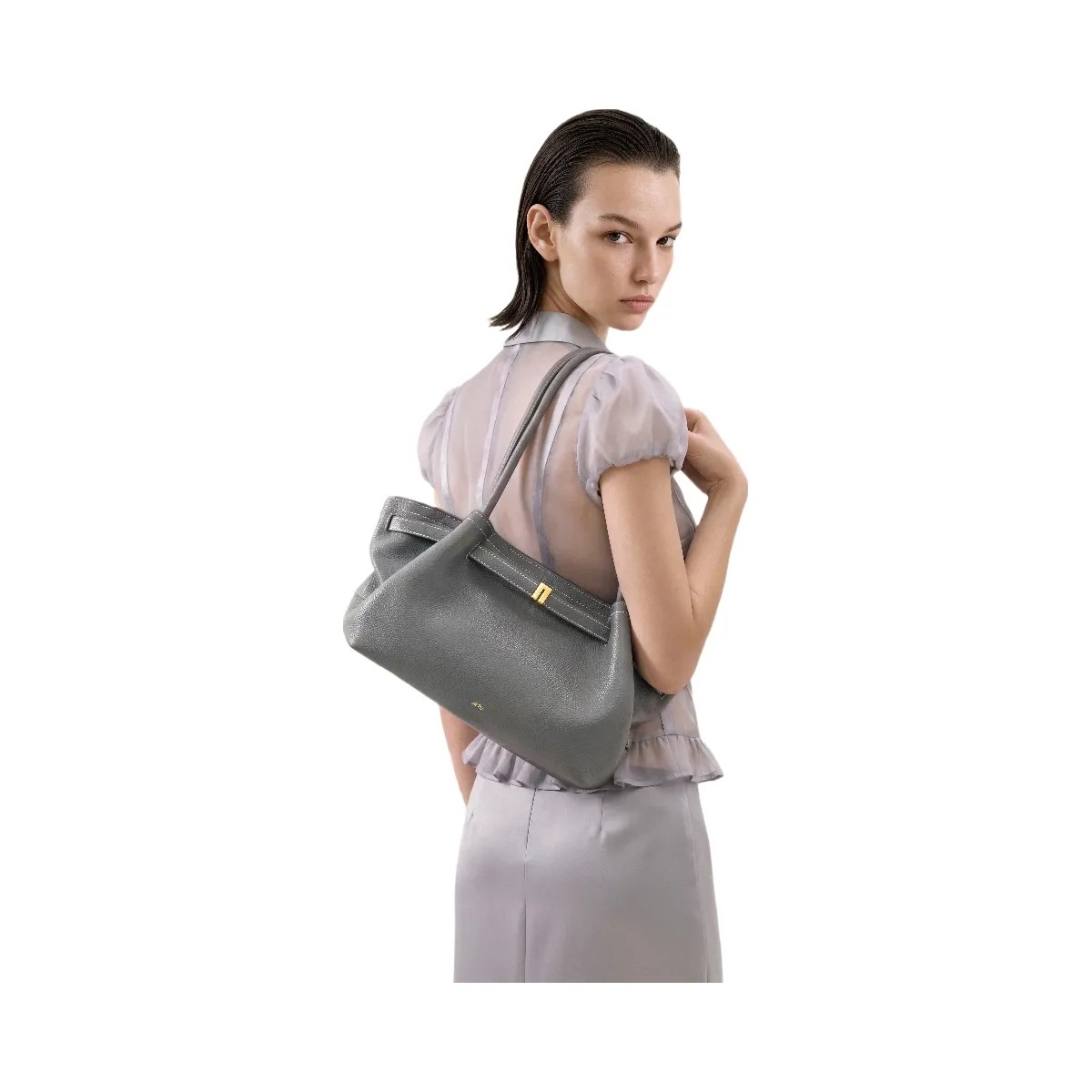 JW PEI Hana Wide Tote Bag Grey - HypeFly India View 2
