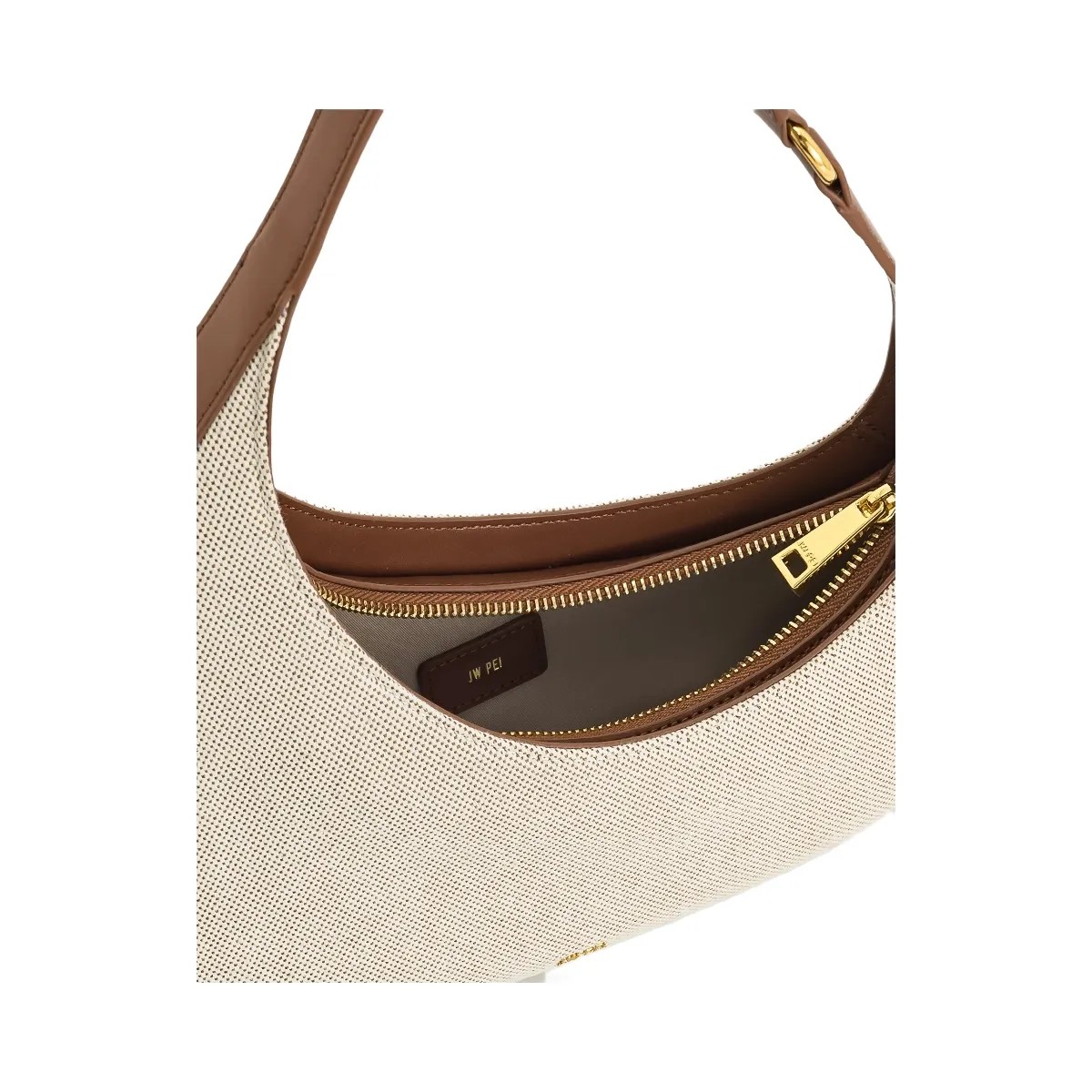 JW PEI Harlee Shoulder Bag Brown Canvas - HypeFly India View 5
