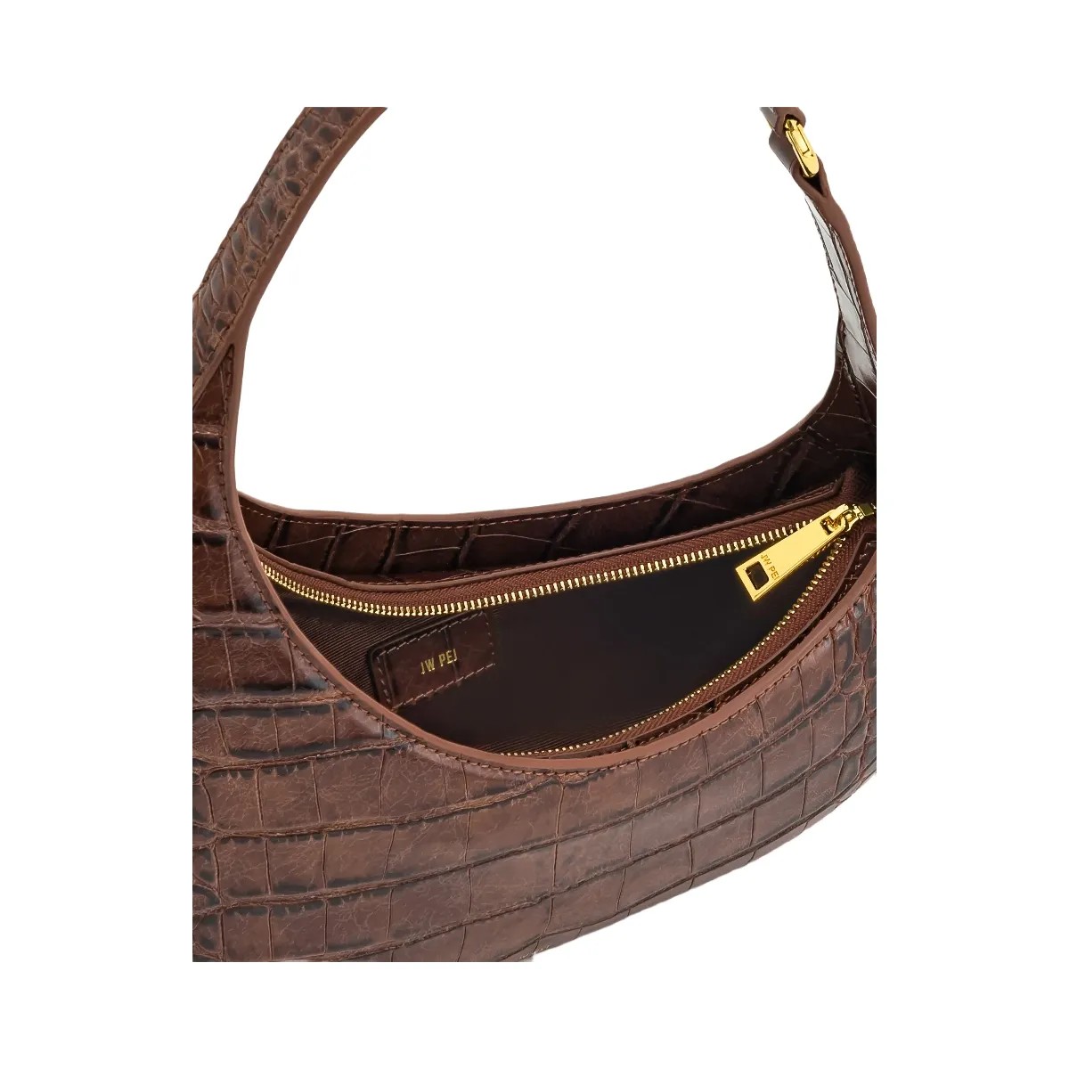 JW PEI Harlee Shoulder Bag Brown Croc - HypeFly India View 4