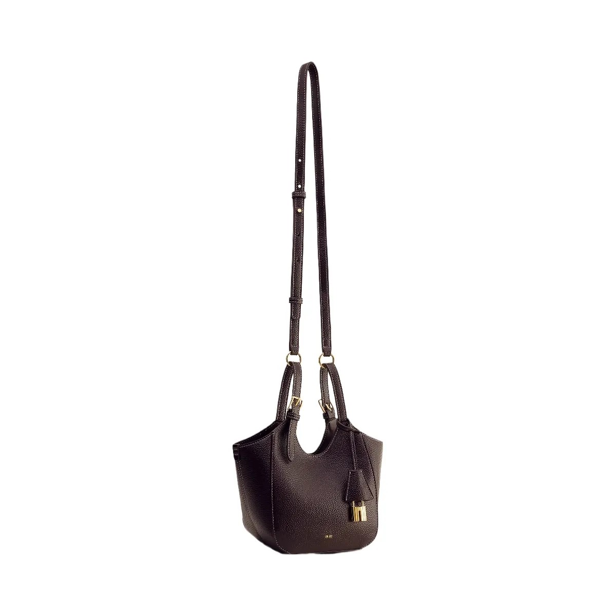 JW PEI Ines Padlock Tote Bag Dark Brown - HypeFly India View 2