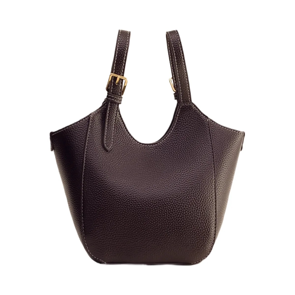 JW PEI Ines Padlock Tote Bag Dark Brown - HypeFly India View 6