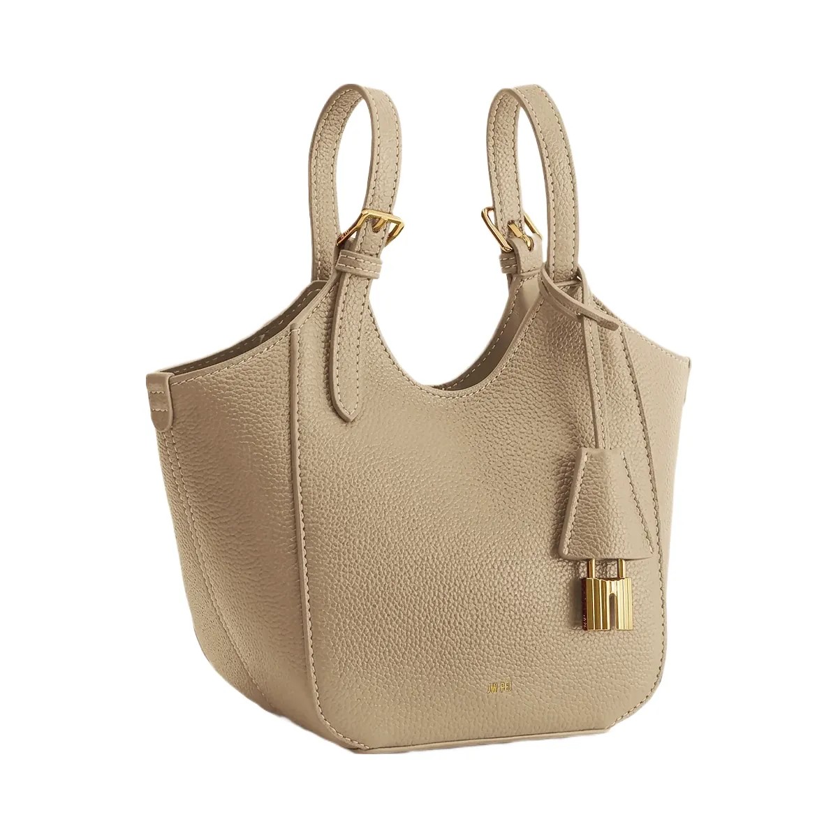 JW PEI Ines Padlock Tote Bag Gray Beige - HypeFly India View 2