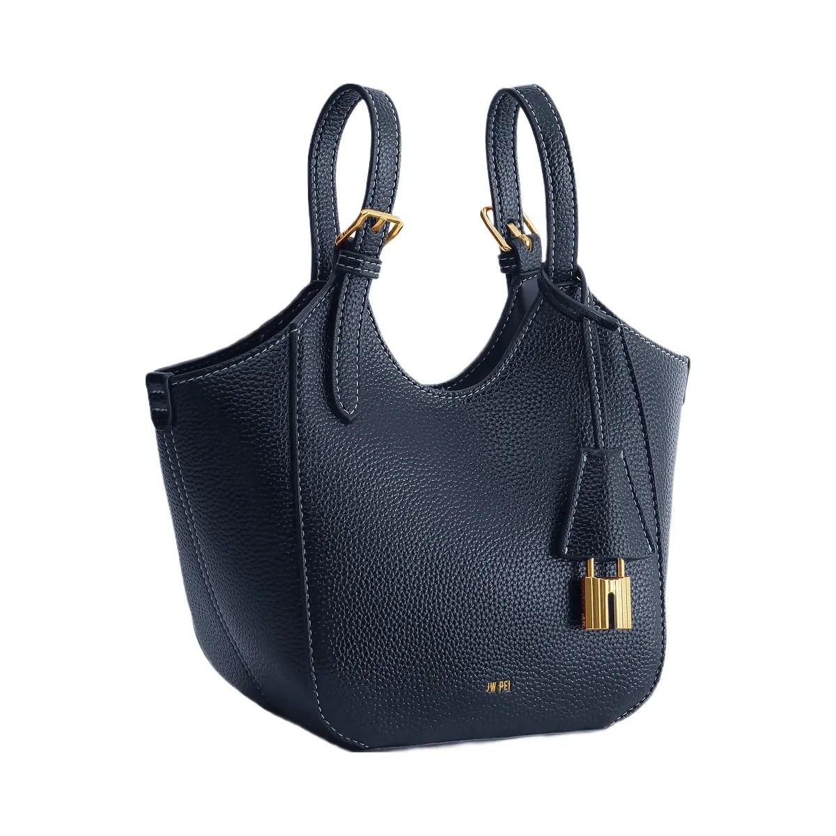 JW PEI Ines Padlock Tote Bag Navy - HypeFly India View 2